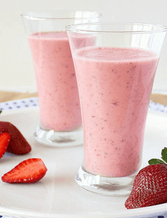 حليب وموز وفريز